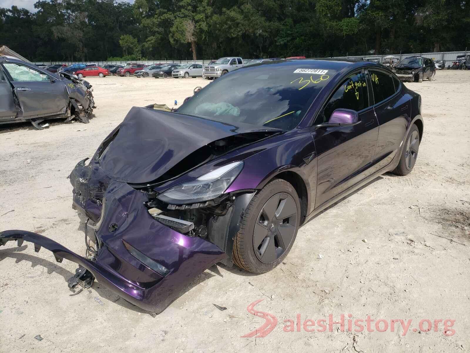 5YJ3E1EB7MF992143 2021 TESLA MODEL 3