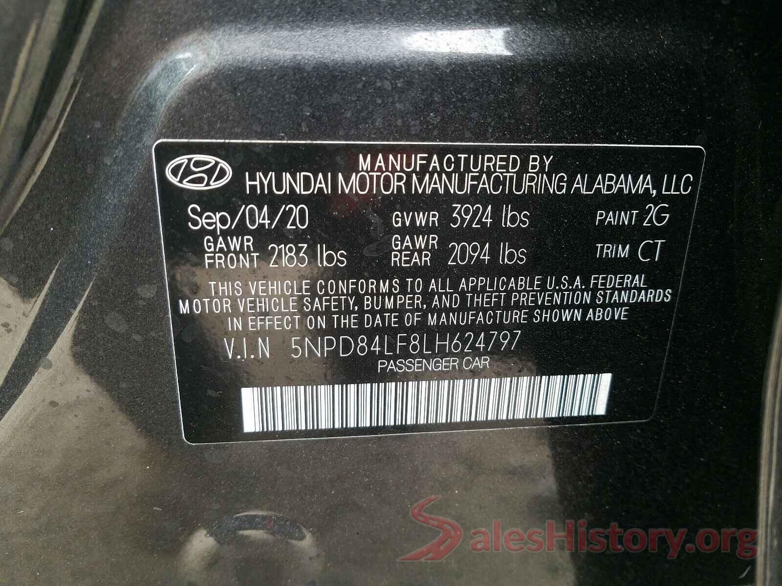 5NPD84LF8LH624797 2020 HYUNDAI ELANTRA