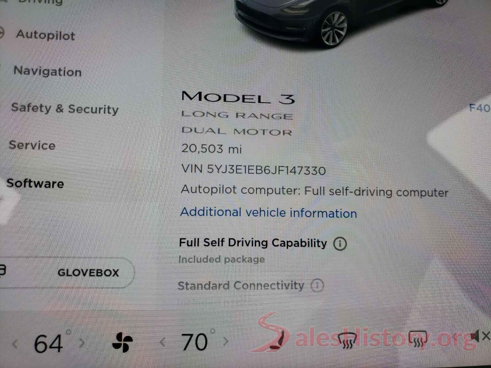 5YJ3E1EB6JF147330 2018 TESLA MODEL 3