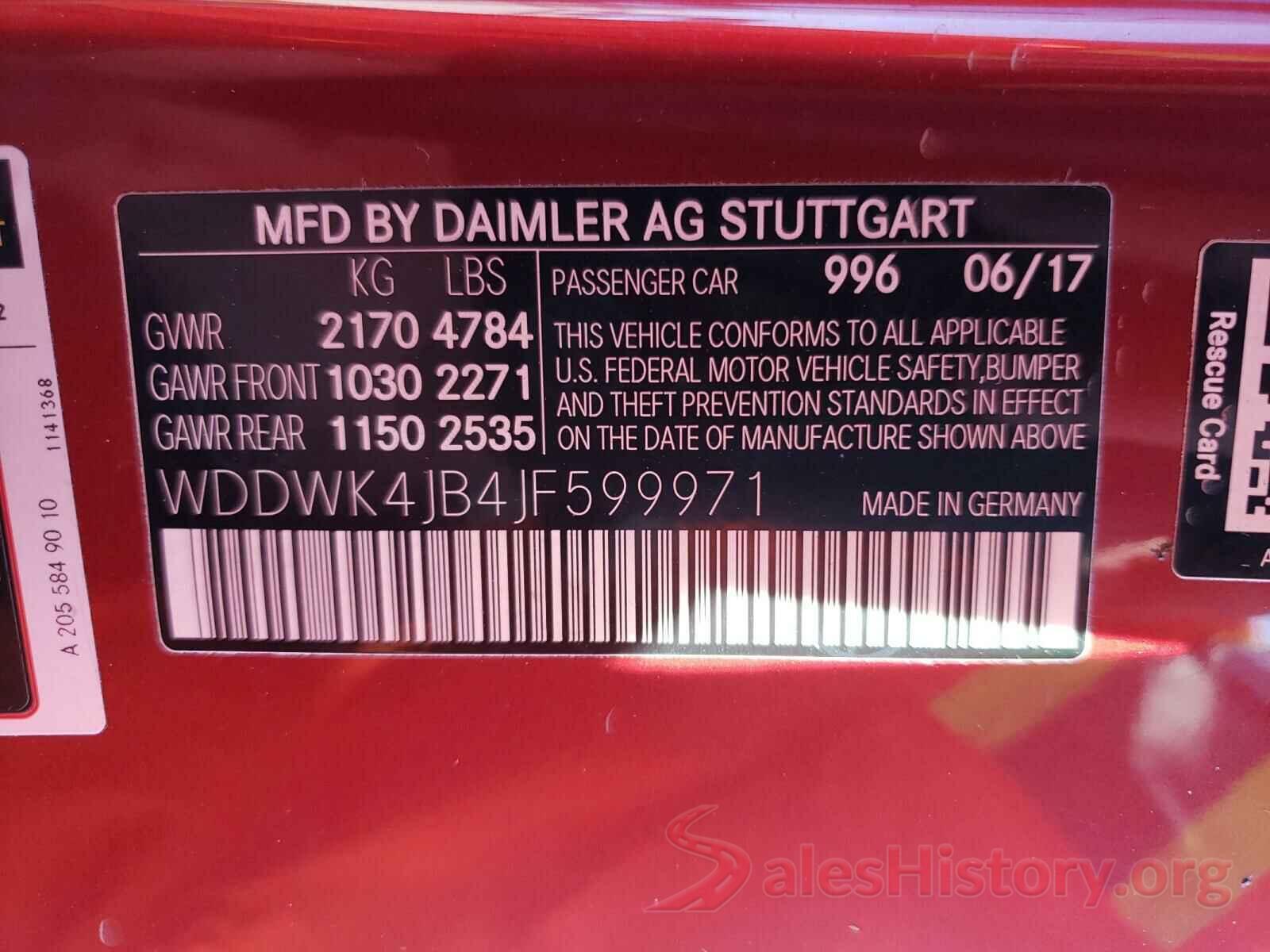 WDDWK4JB4JF599971 2018 MERCEDES-BENZ C-CLASS