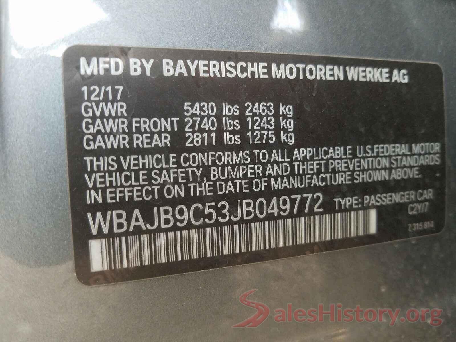 WBAJB9C53JB049772 2018 BMW M5