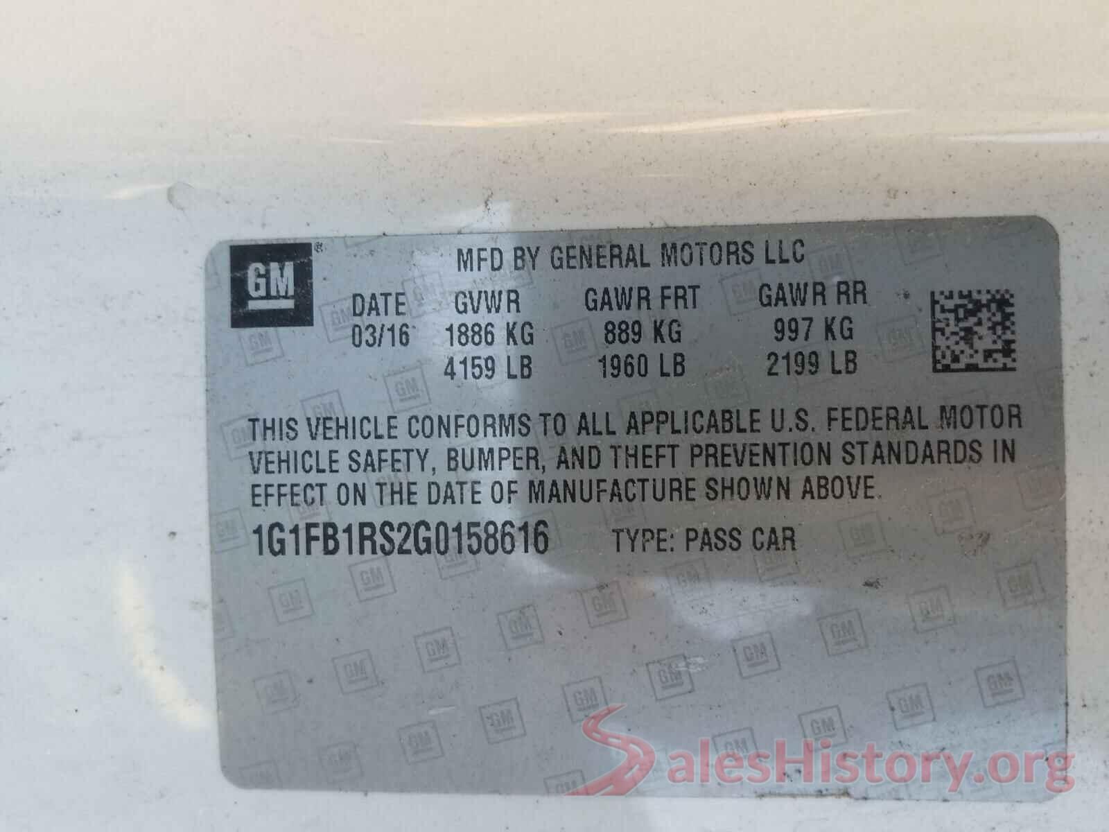 1G1FB1RS2G0158616 2016 CHEVROLET CAMARO