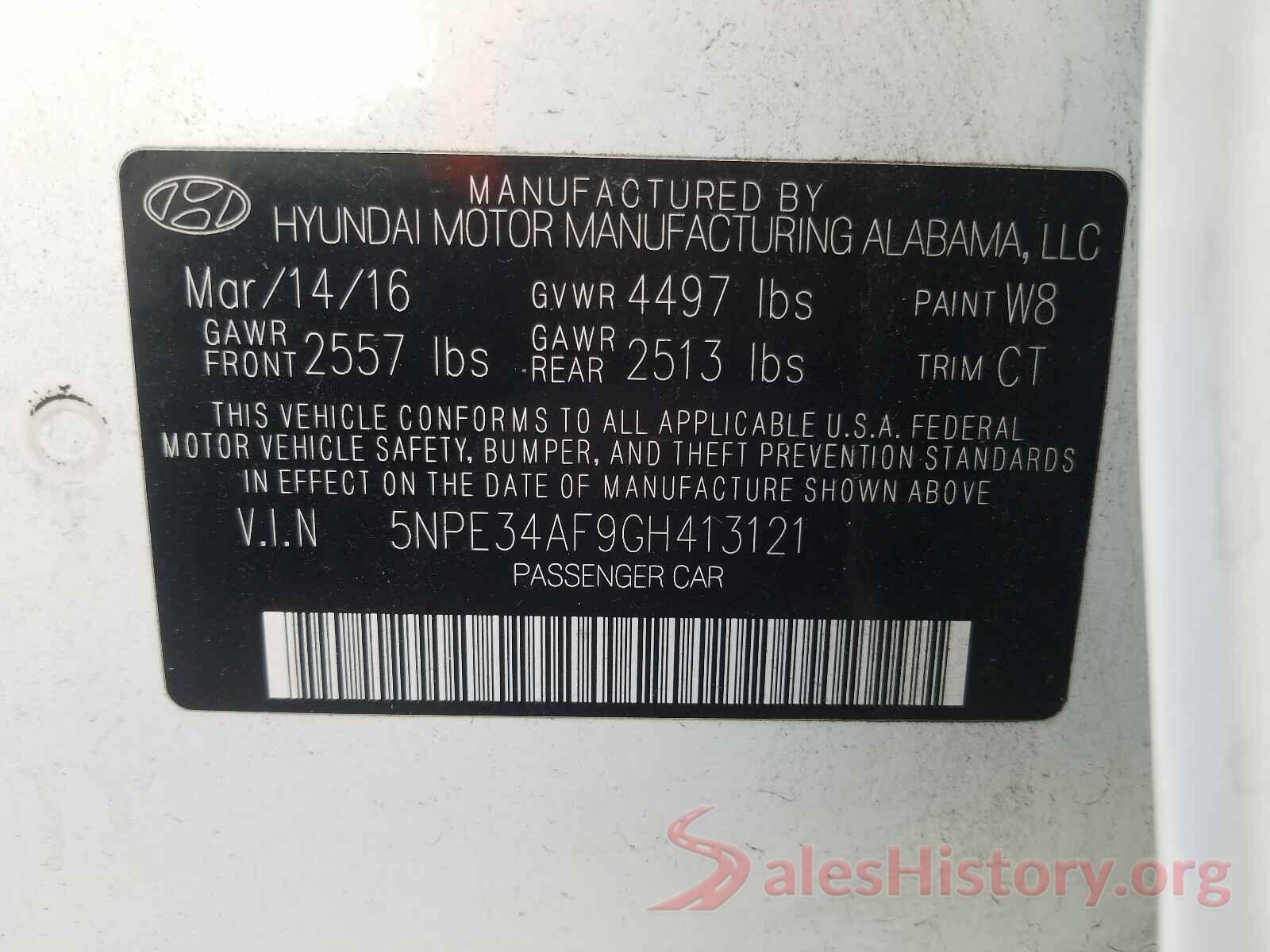 5NPE34AF9GH413121 2016 HYUNDAI SONATA