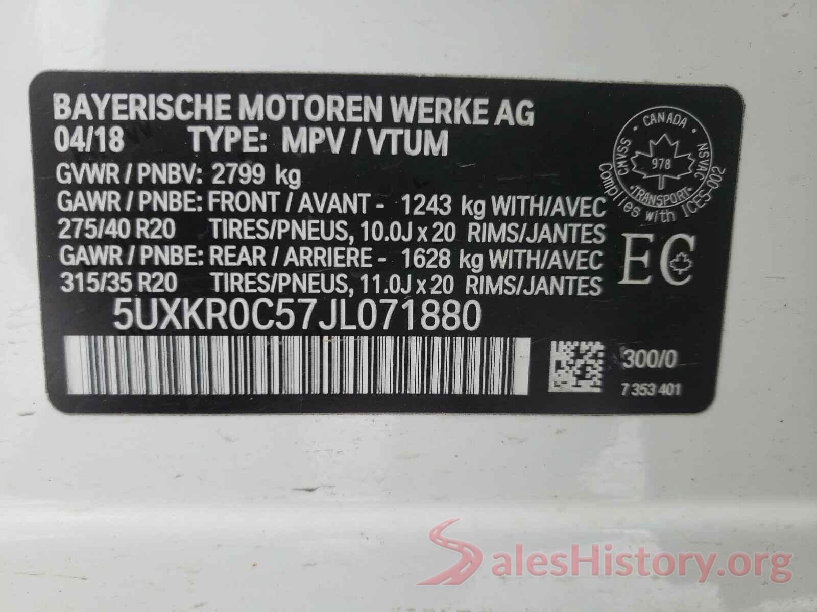 5UXKR0C57JL071880 2018 BMW X5