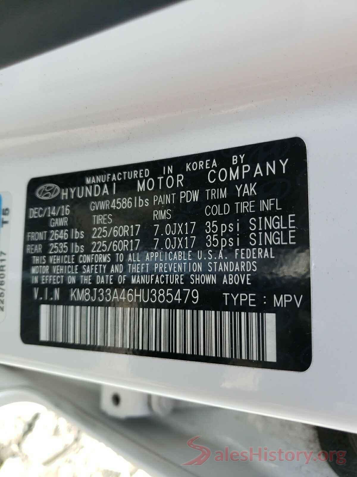 KM8J33A46HU385479 2017 HYUNDAI TUCSON