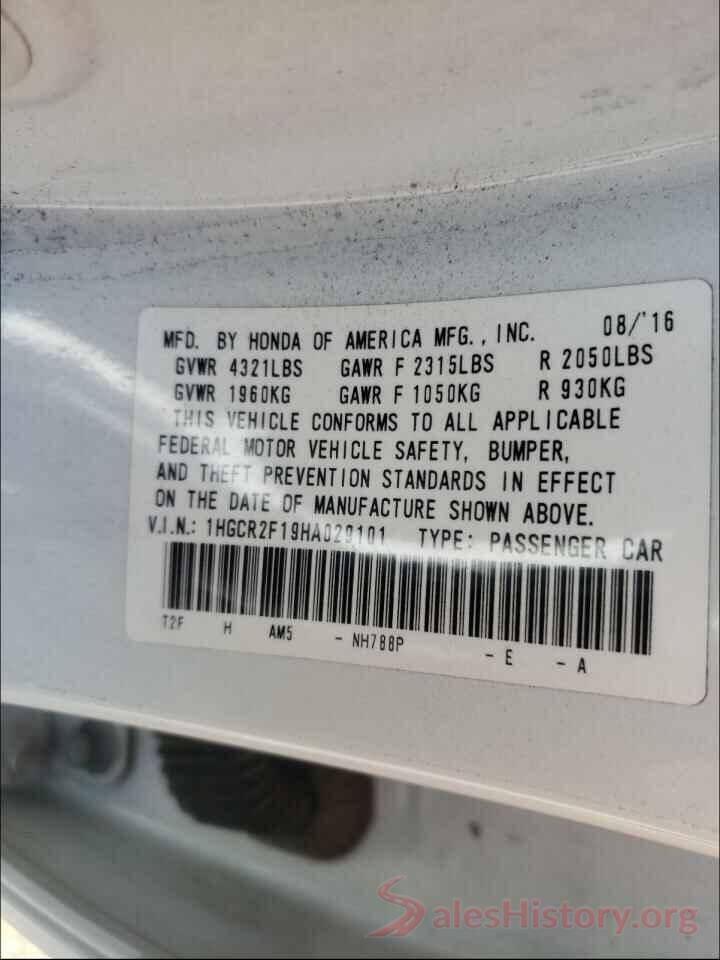 1HGCR2F19HA029101 2017 HONDA ACCORD