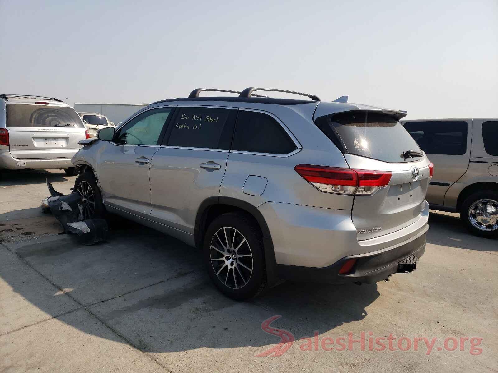 5TDJZRFH7HS357809 2017 TOYOTA HIGHLANDER