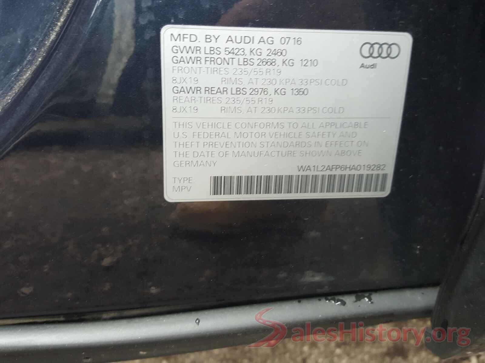 WA1L2AFP6HA019282 2017 AUDI Q5