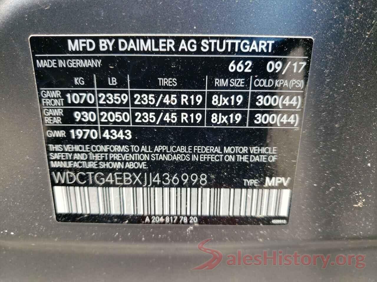 WDCTG4EBXJJ436998 2018 MERCEDES-BENZ GLA-CLASS