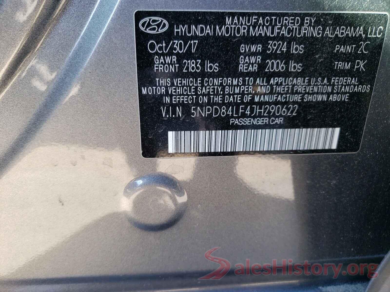 5NPD84LF4JH290622 2018 HYUNDAI ELANTRA