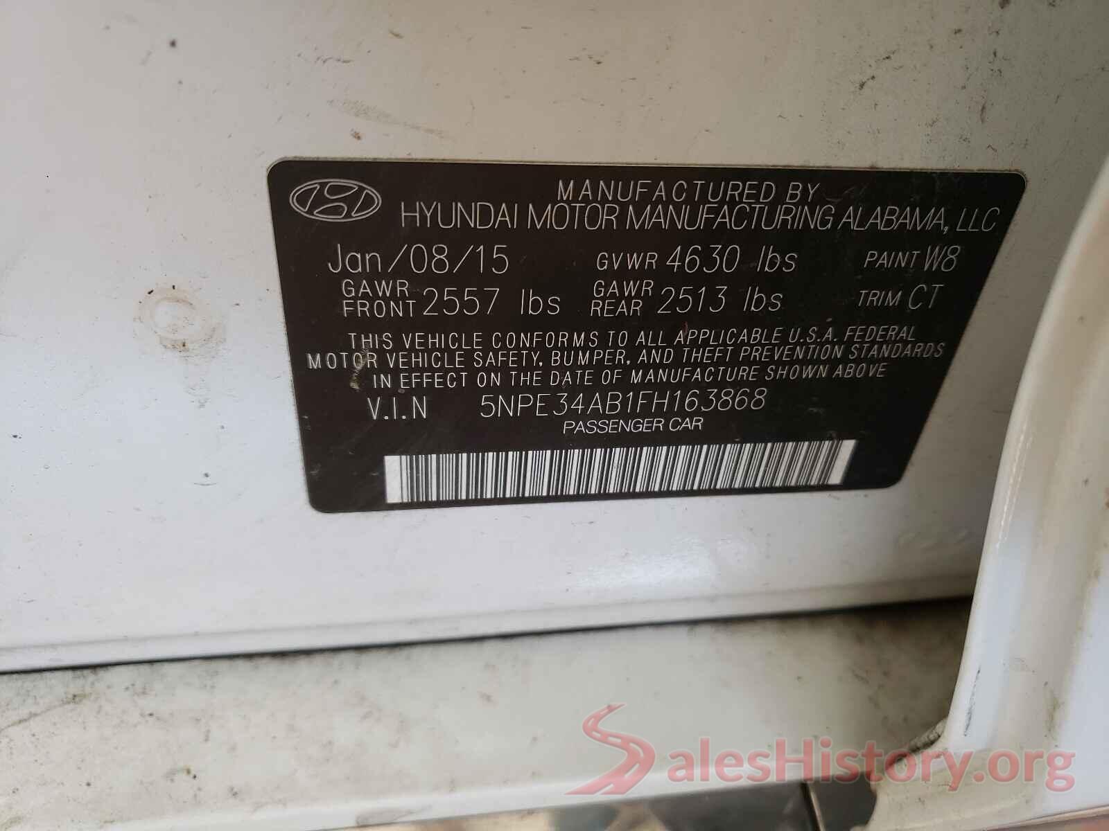 5NPE34AB1FH163868 2015 HYUNDAI SONATA