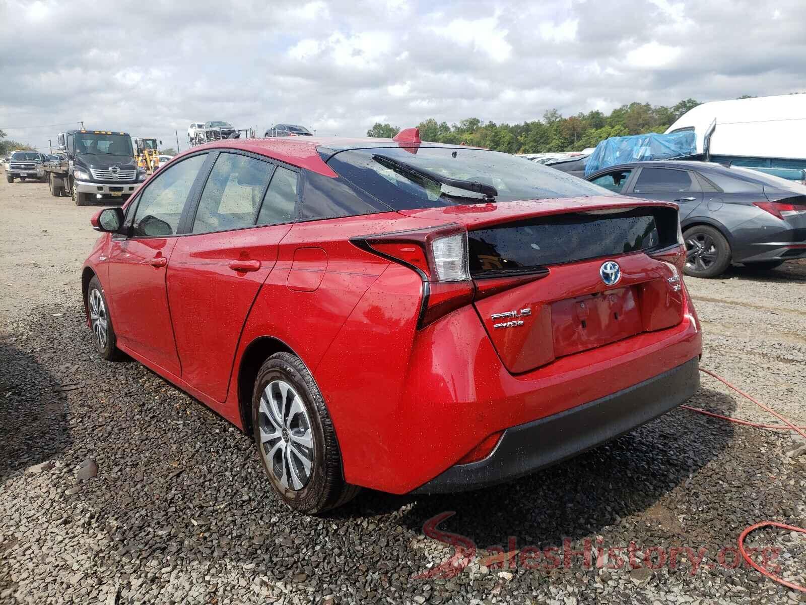 JTDL9RFU2L3015670 2020 TOYOTA PRIUS