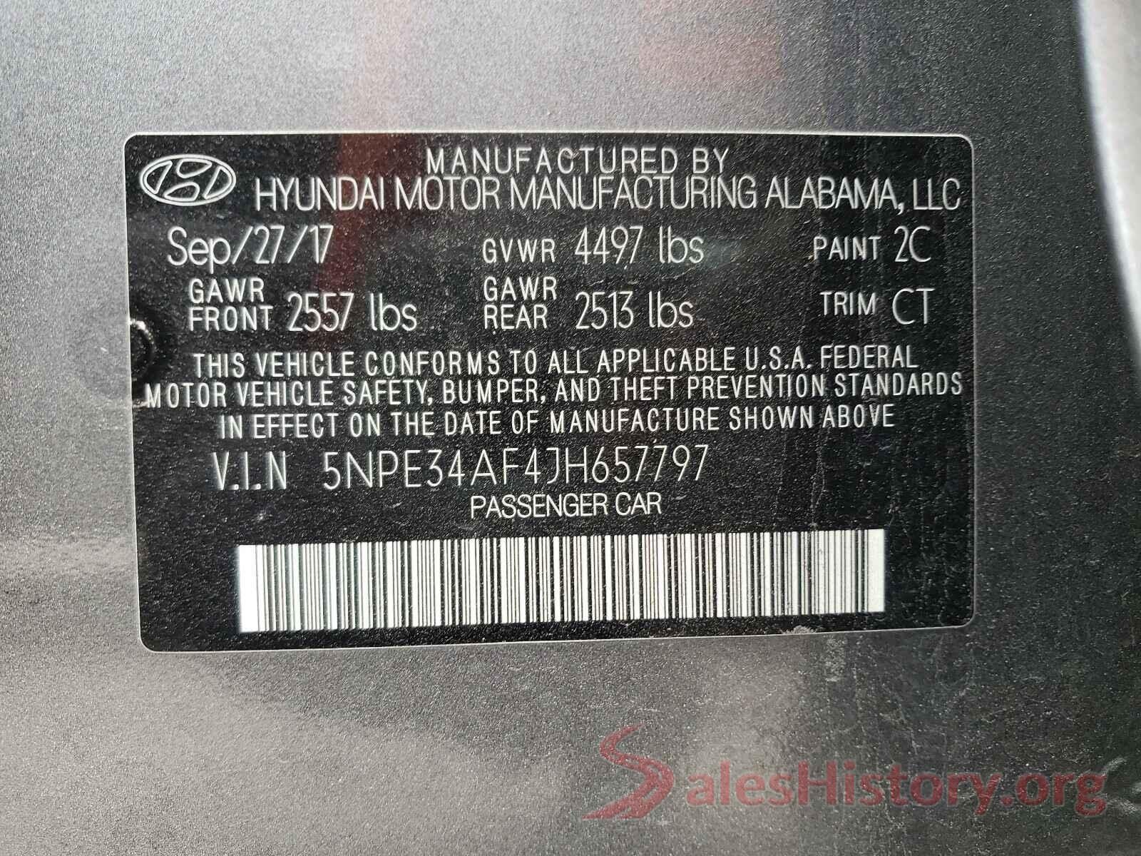 5NPE34AF4JH657797 2018 HYUNDAI SONATA