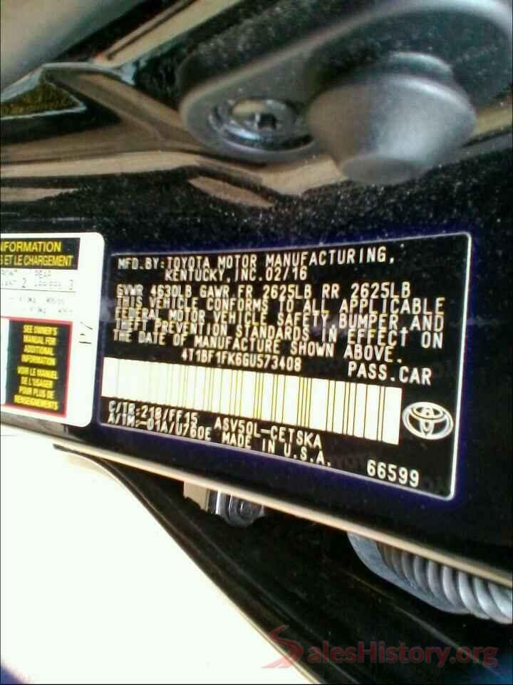 4T1BF1FK6GU573408 2016 TOYOTA CAMRY