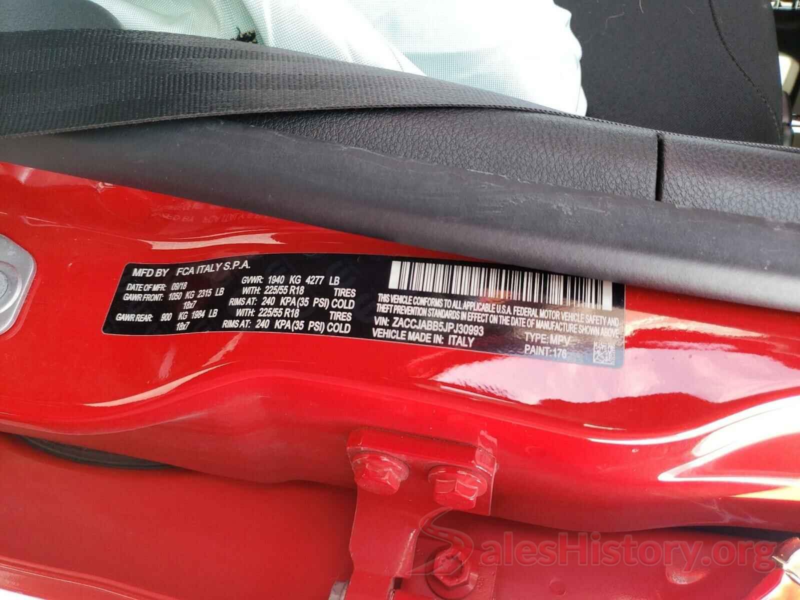 ZACCJABB5JPJ30993 2018 JEEP RENEGADE