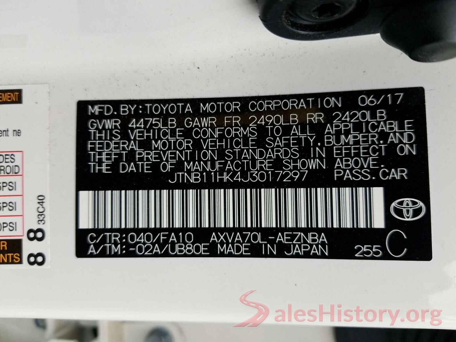 JTNB11HK4J3017297 2018 TOYOTA CAMRY