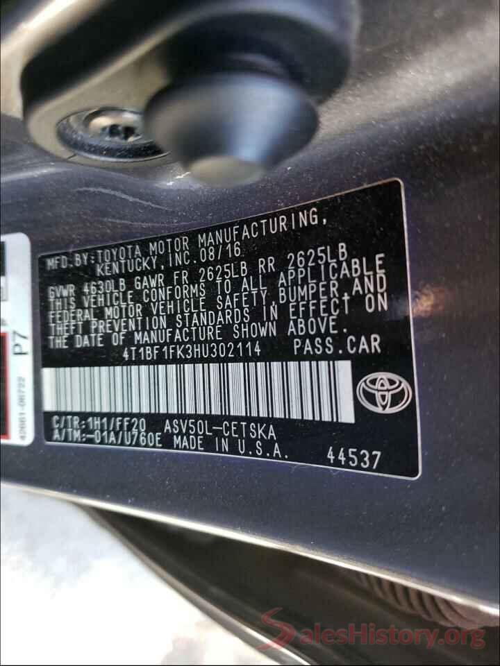 4T1BF1FK3HU302114 2017 TOYOTA CAMRY