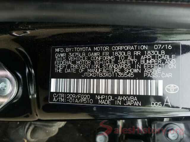 JTDKDTB3XG1135545 2016 TOYOTA PRIUS