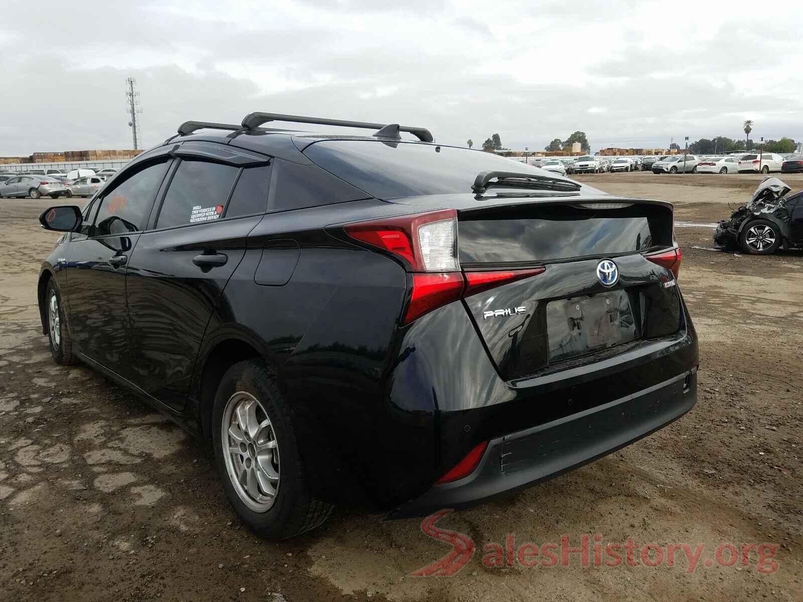 JTDKARFU8K3091721 2019 TOYOTA PRIUS