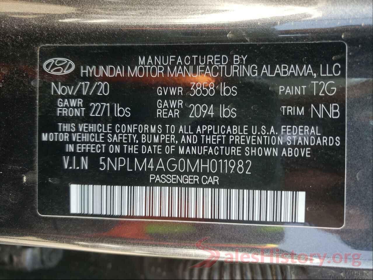 5NPLM4AG0MH011982 2021 HYUNDAI ELANTRA