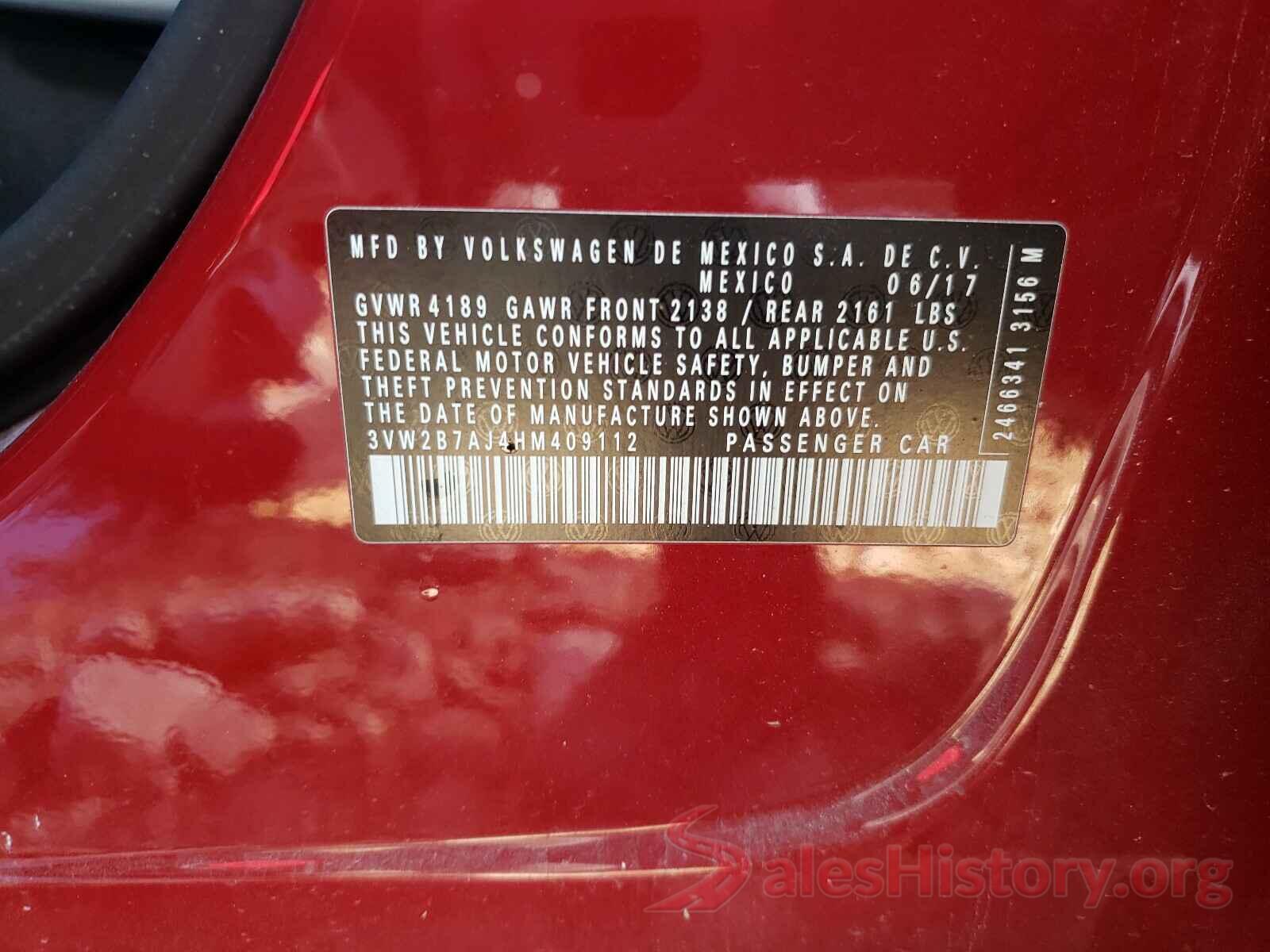 3VW2B7AJ4HM409112 2017 VOLKSWAGEN JETTA