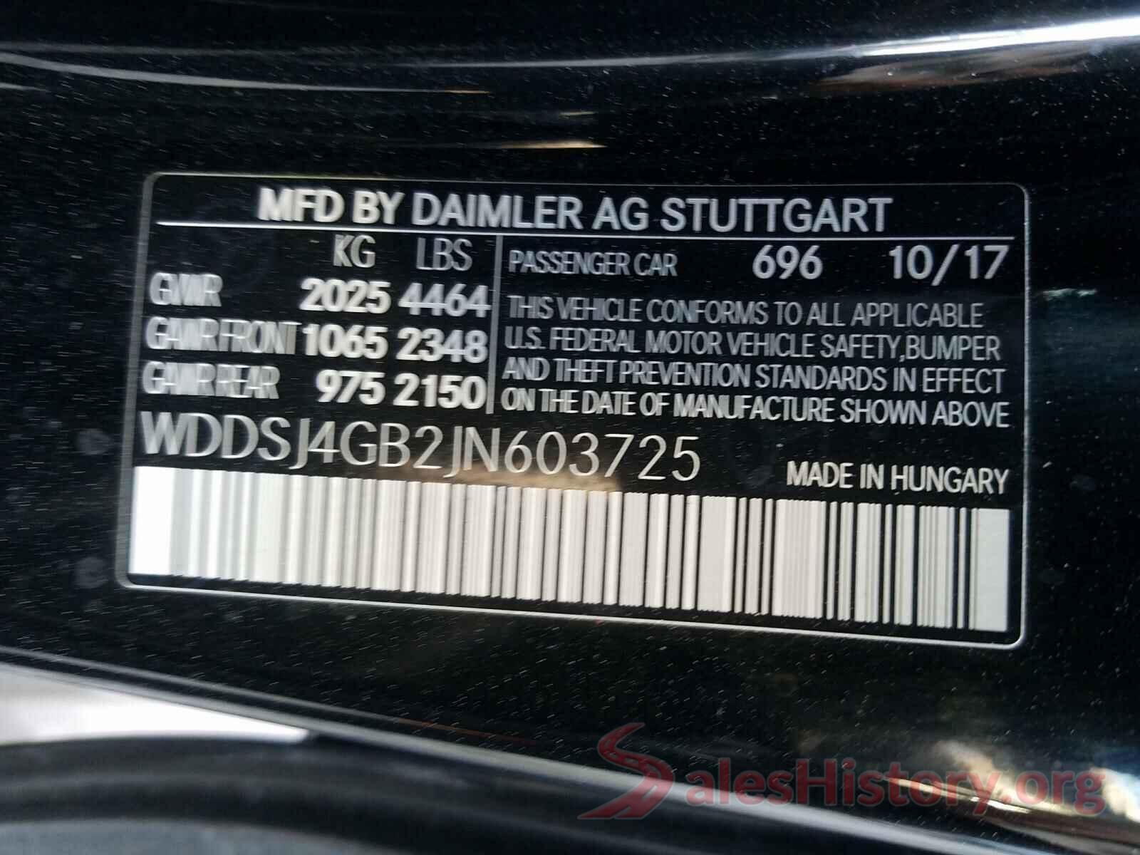 WDDSJ4GB2JN603725 2018 MERCEDES-BENZ C CLASS