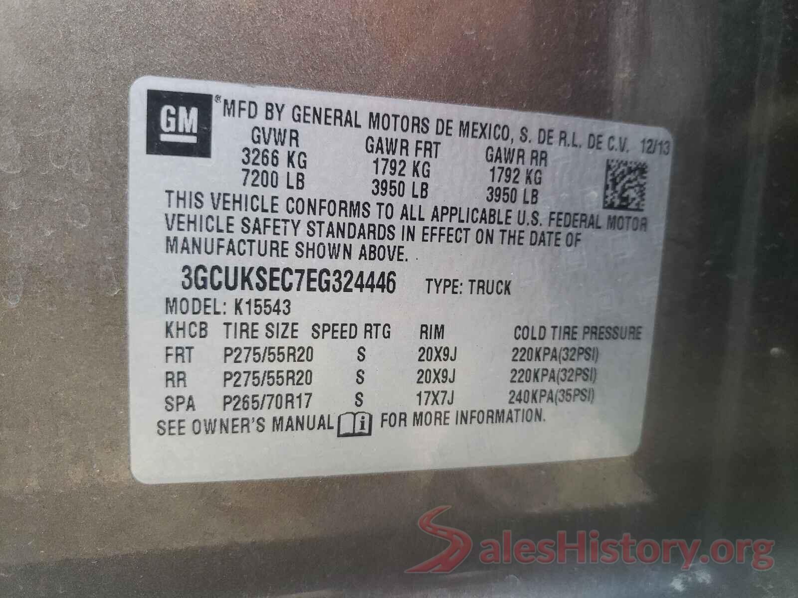 3GCUKSEC7EG324446 2017 CHEVROLET SILVERADO