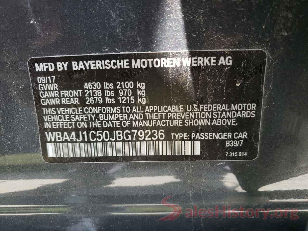 WBA4J1C50JBG79236 2018 BMW 4 SERIES