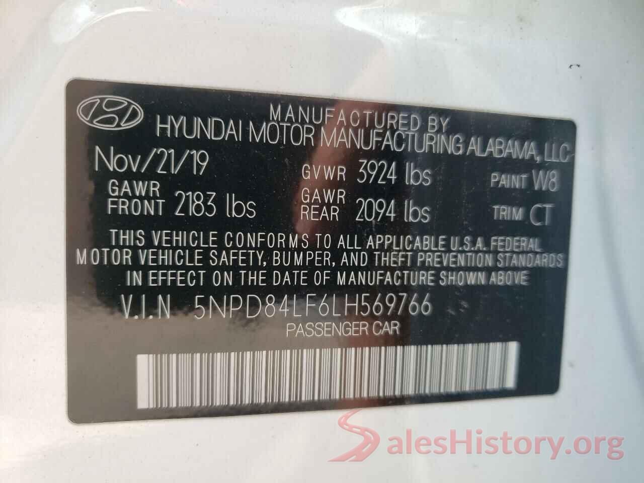 5NPD84LF6LH569766 2020 HYUNDAI ELANTRA