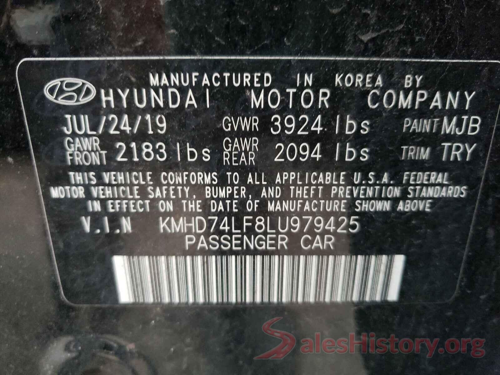 KMHD74LF8LU979425 2020 HYUNDAI ELANTRA