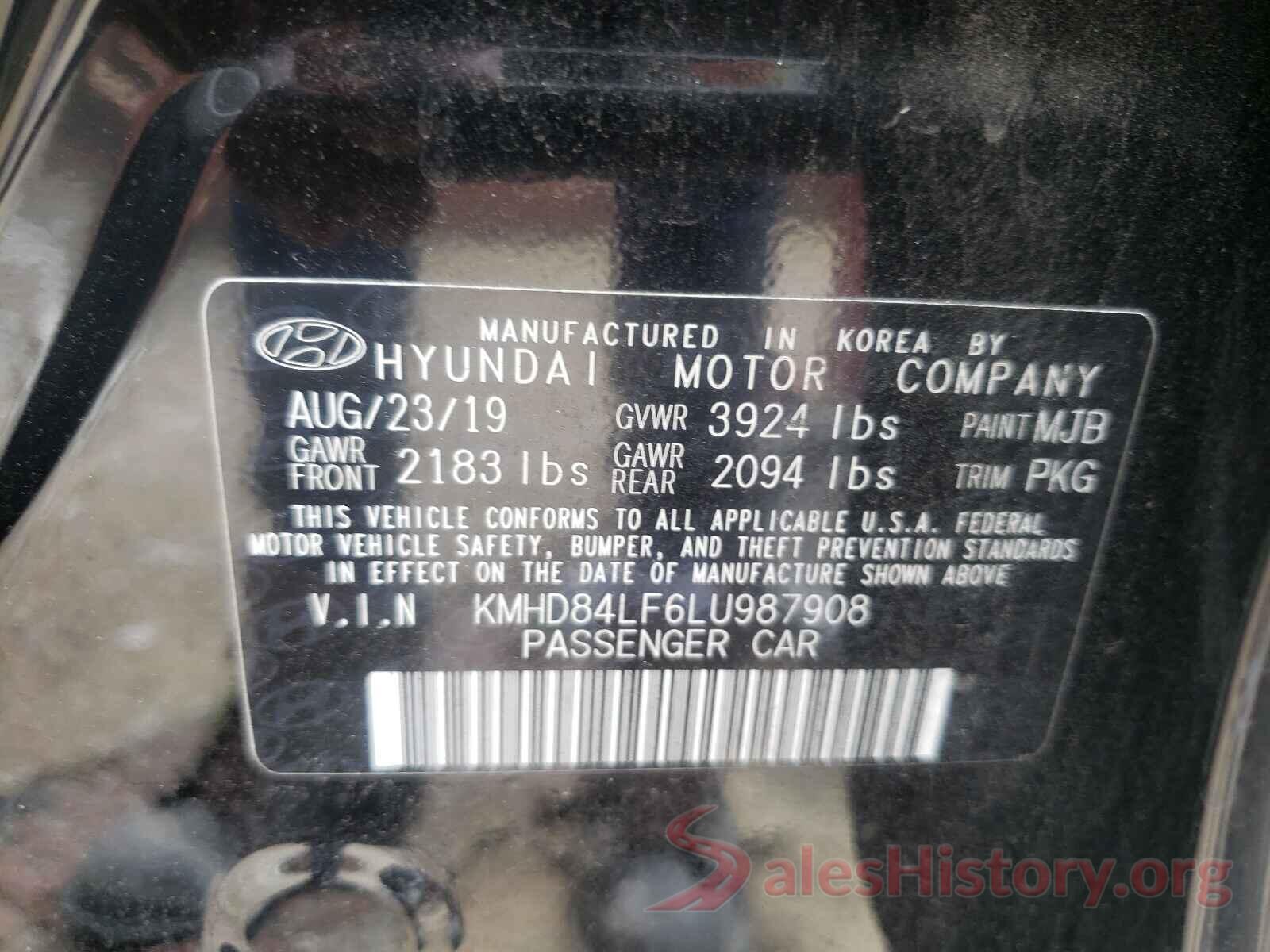 KMHD84LF6LU987908 2020 HYUNDAI ELANTRA