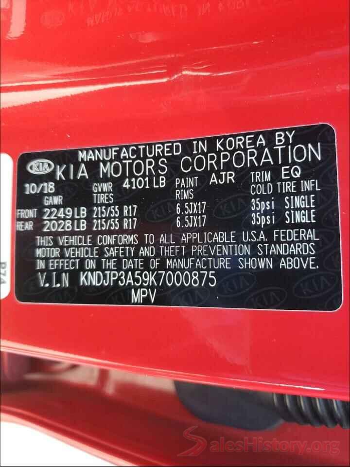 KNDJP3A59K7000875 2019 KIA SOUL