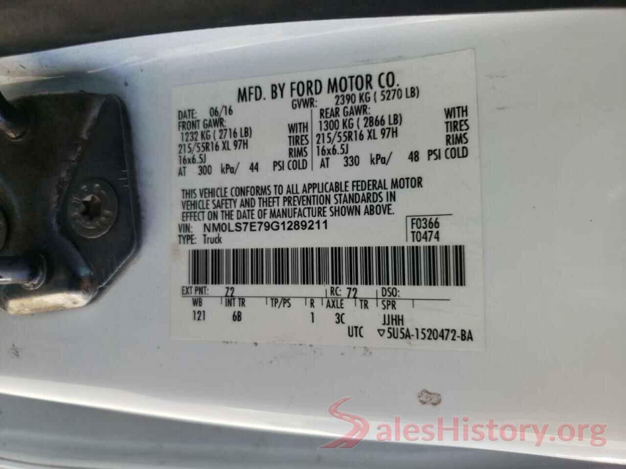 NM0LS7E79G1289211 2016 FORD TRANSIT