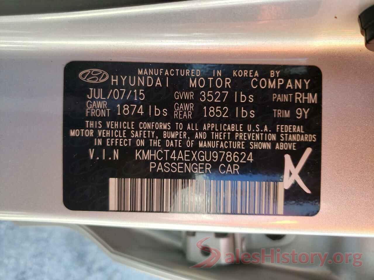 KMHCT4AEXGU978624 2016 HYUNDAI ACCENT