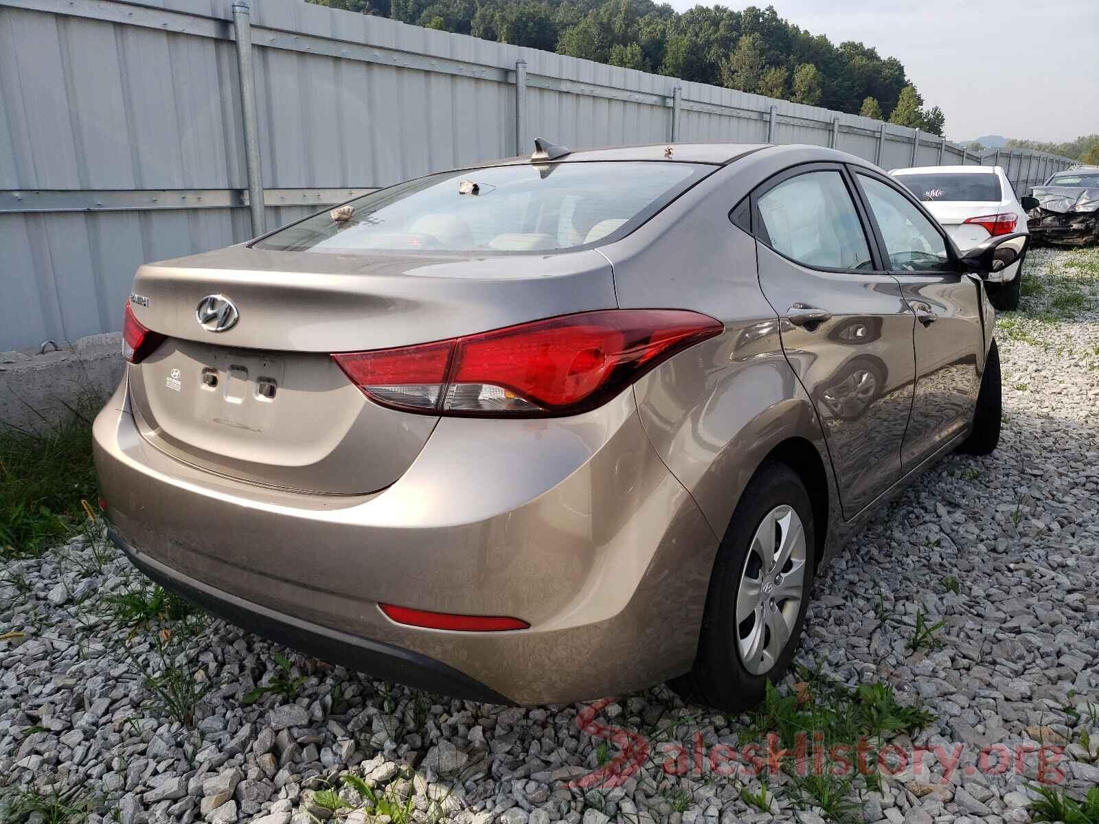 5NPDH4AE8GH766812 2016 HYUNDAI ELANTRA