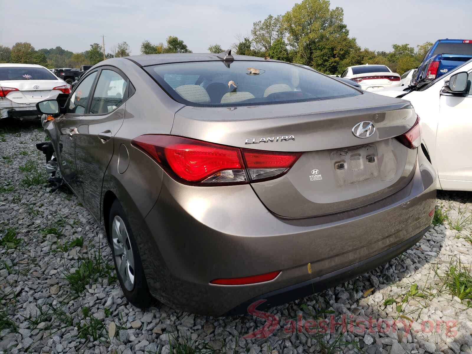 5NPDH4AE8GH766812 2016 HYUNDAI ELANTRA