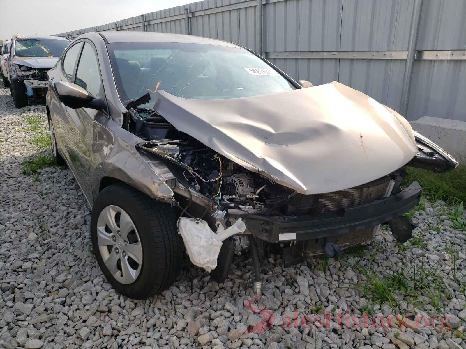 5NPDH4AE8GH766812 2016 HYUNDAI ELANTRA