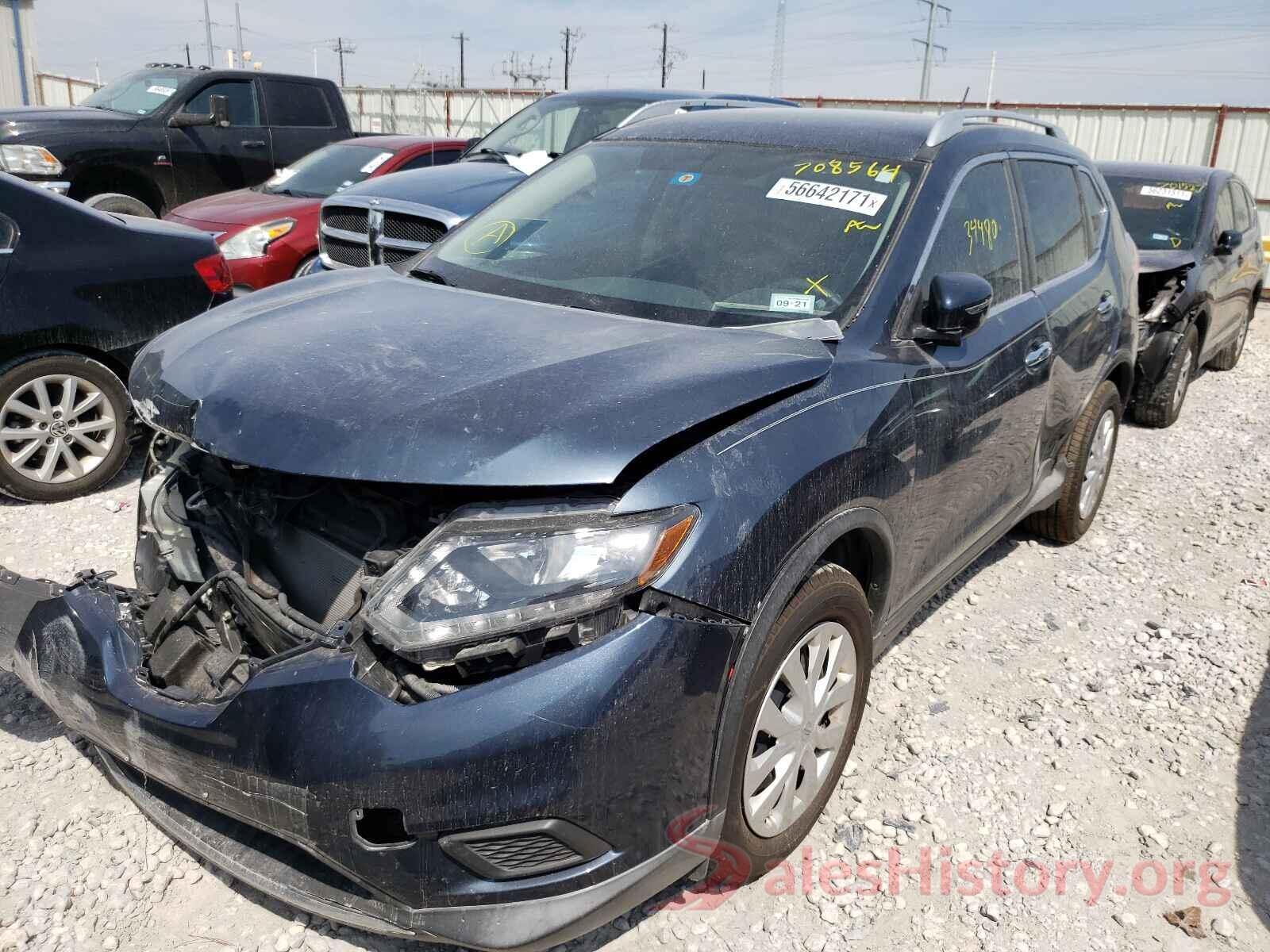 KNMAT2MT5GP708564 2016 NISSAN ROGUE