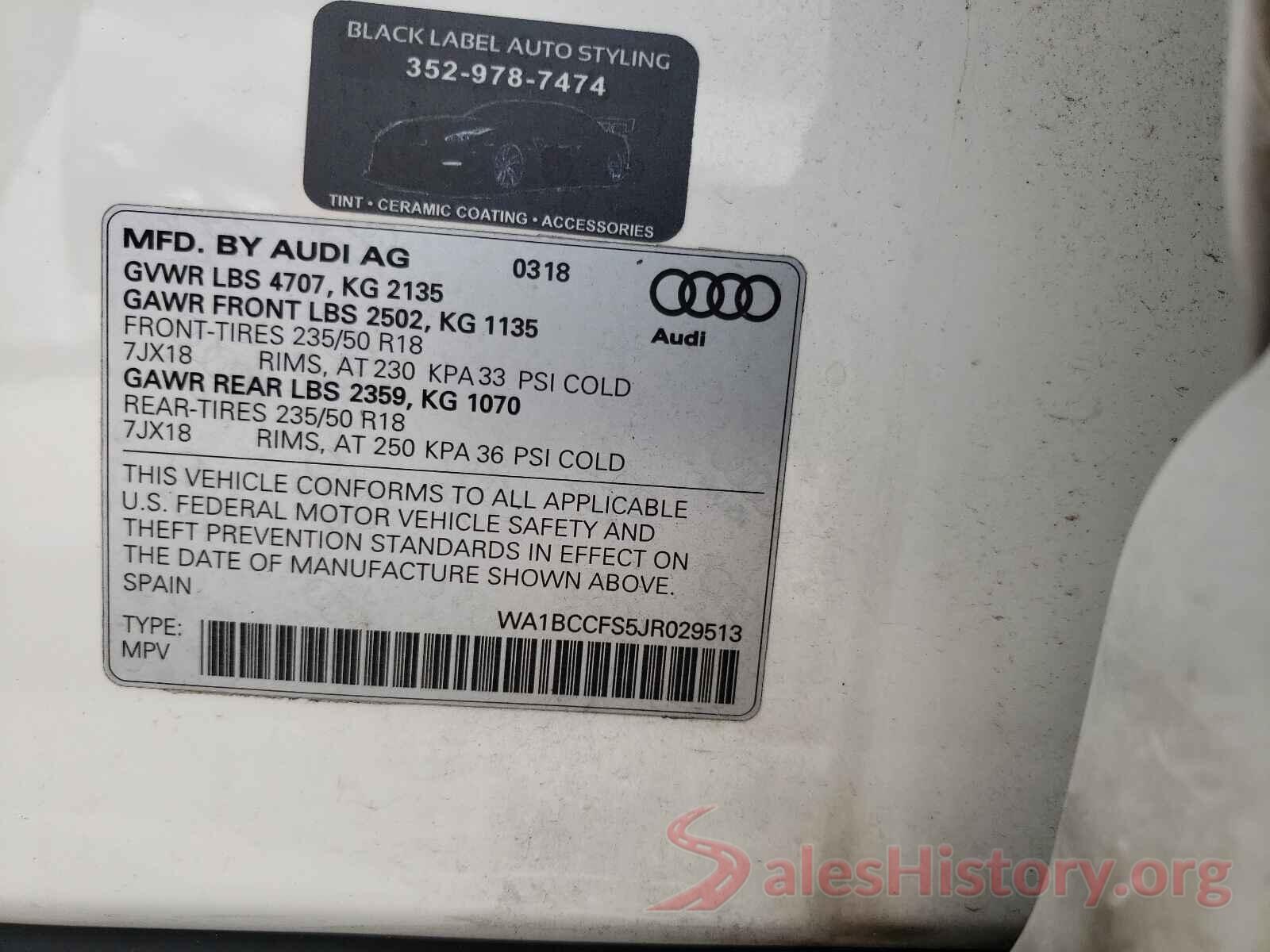 WA1BCCFS5JR029513 2018 AUDI Q3