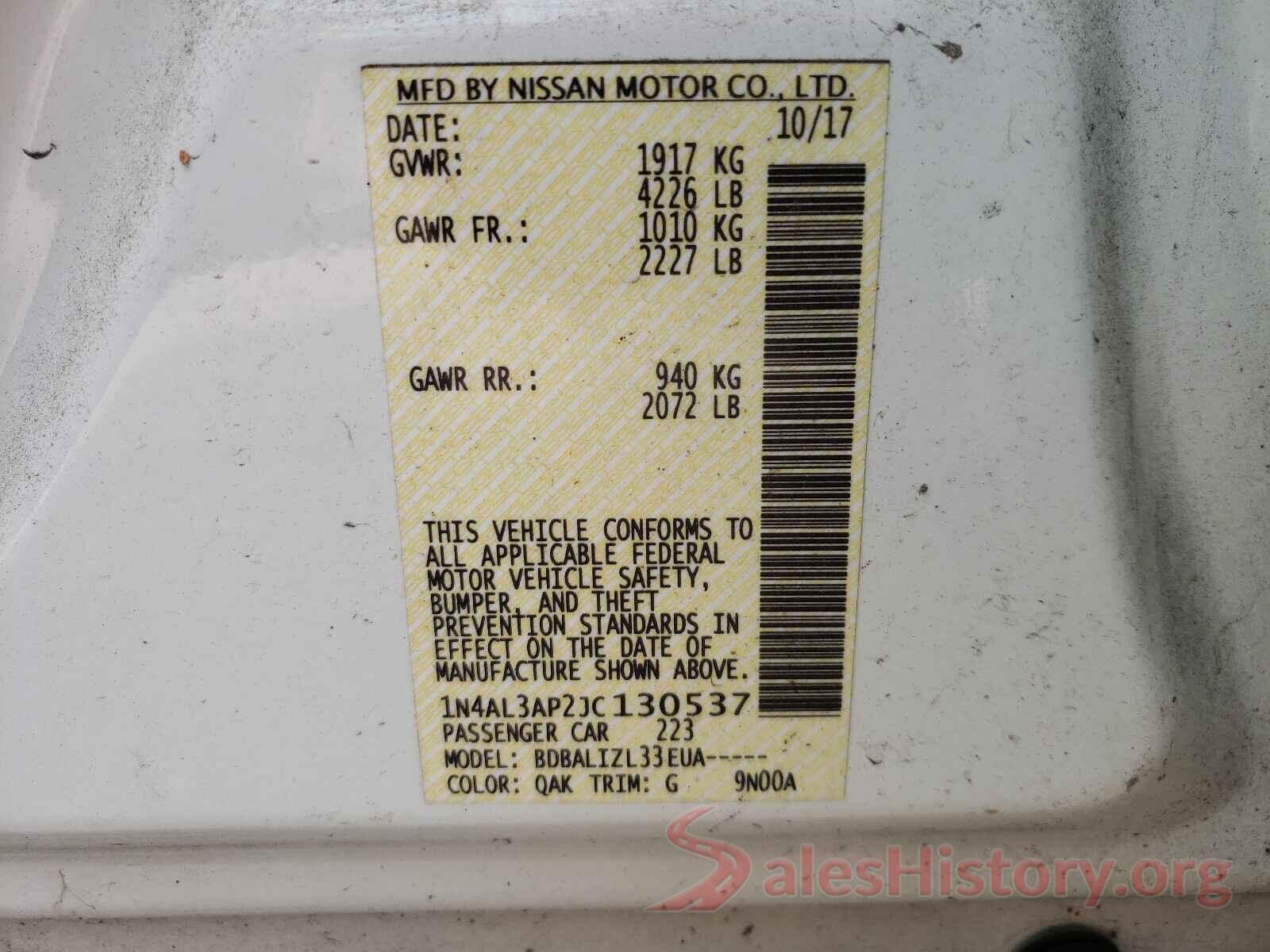 1N4AL3AP2JC130537 2018 NISSAN ALTIMA