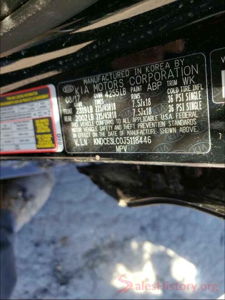 KNDCE3LC0J5118446 2018 KIA NIRO