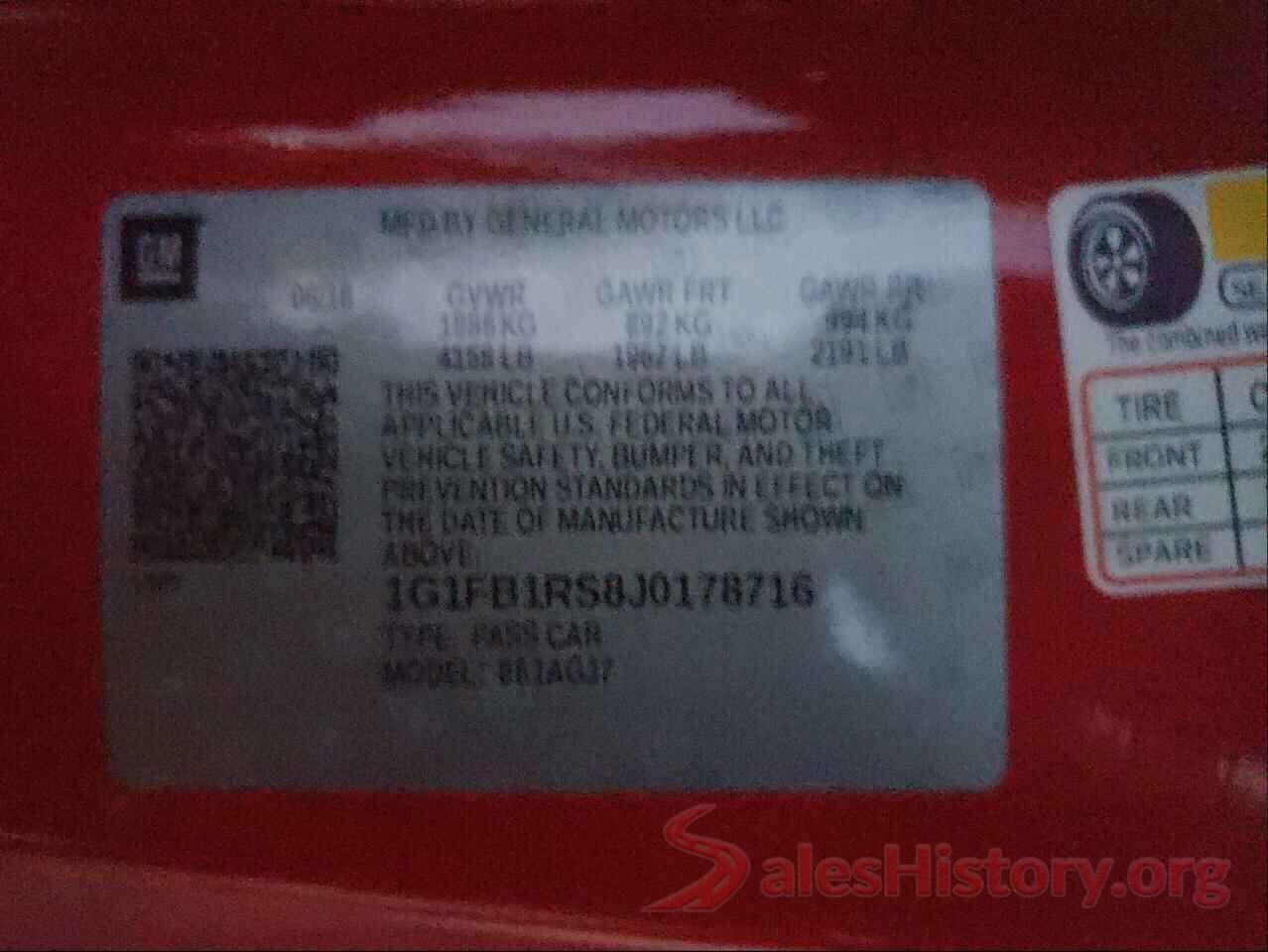 1G1FB1RS8J0178716 2018 CHEVROLET CAMARO