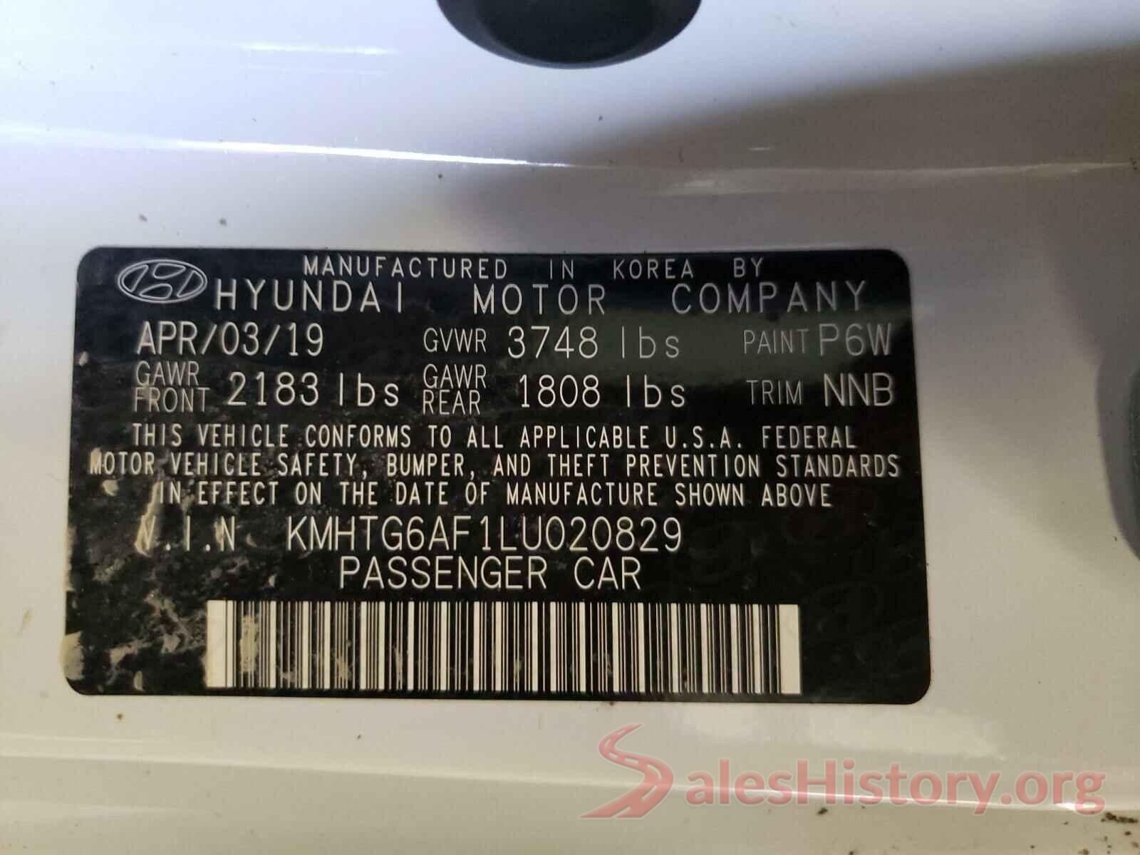 KMHTG6AF1LU020829 2020 HYUNDAI VELOSTER