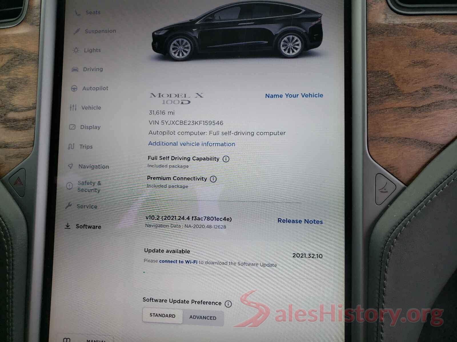 5YJXCBE23KF159546 2019 TESLA MODEL X