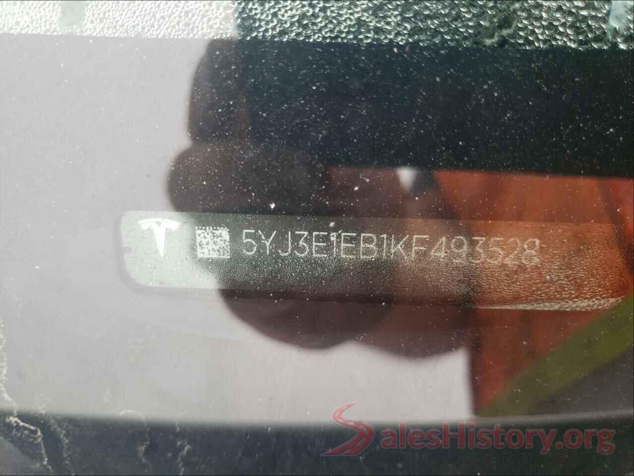 5YJ3E1EB1KF493528 2019 TESLA MODEL 3