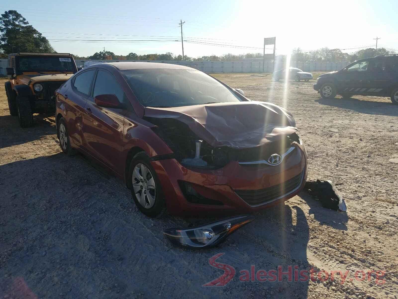 5NPDH4AE3GH758052 2016 HYUNDAI ELANTRA