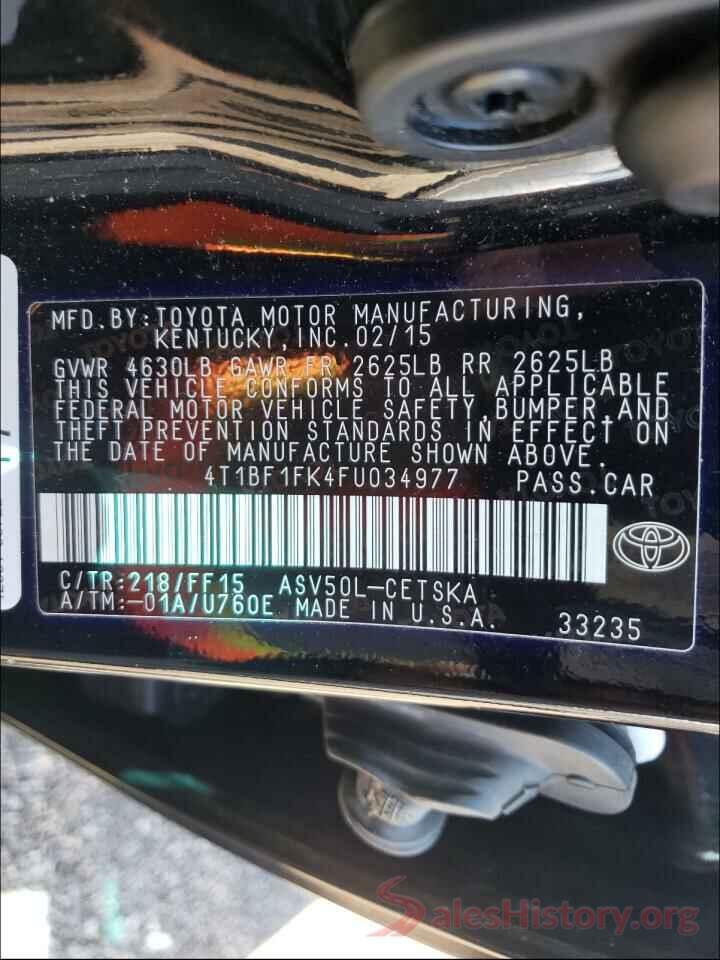 4T1BF1FK4FU034977 2015 TOYOTA CAMRY