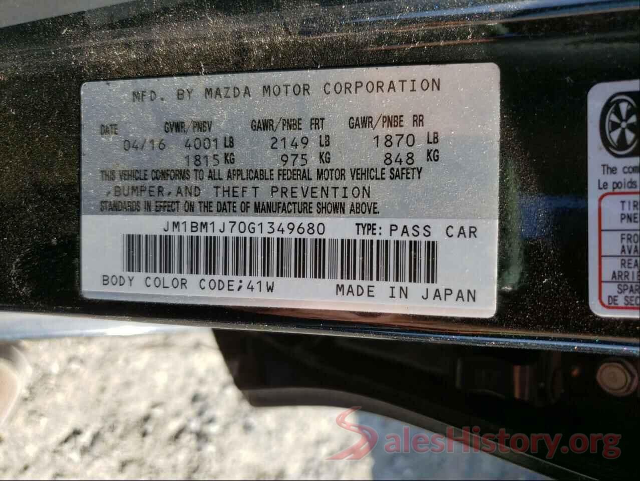 JM1BM1J70G1349680 2016 MAZDA 3