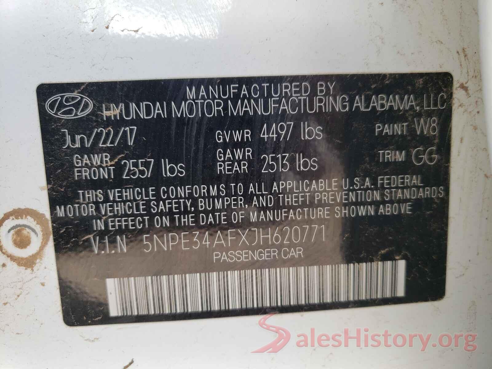 5NPE34AFXJH620771 2018 HYUNDAI SONATA