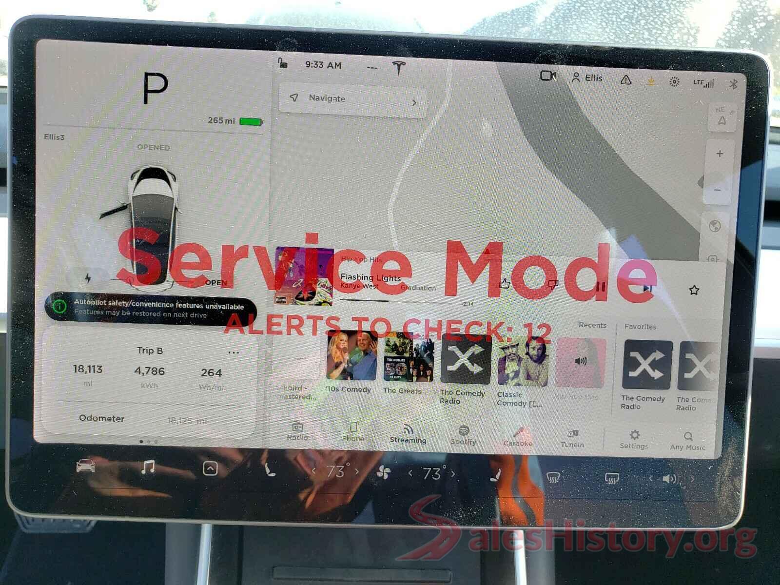 5YJ3E1EB0KF494654 2019 TESLA MODEL 3